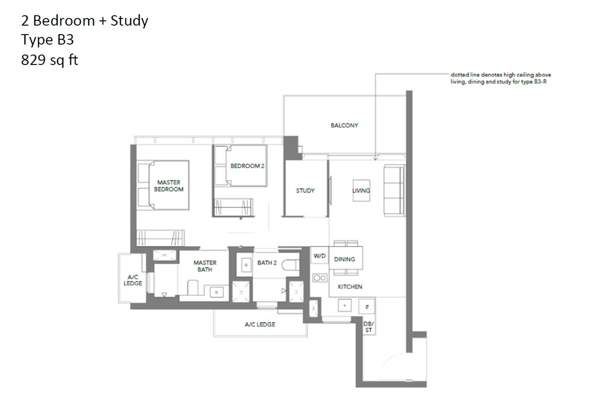 Margaret Ville 2 Bedroom + Study
